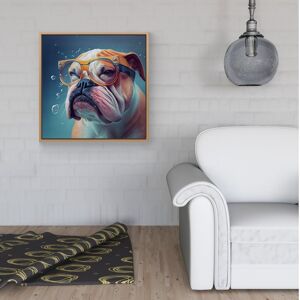 WRT Ltd Bulldog Splashart Framed Canvas - 30" x 30" - Pine WRT Ltd Bulldog Splashart Framed Canvas - 30" x 30" - Pine