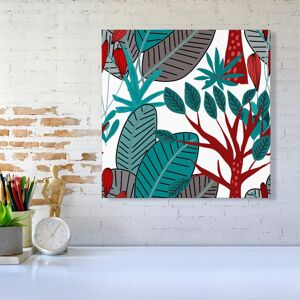 WRT Ltd Jungle Exotic Summer Tropical Leaves Canvas - Large 30" x 30" WRT Ltd Jungle Exotic Summer Tropical Leaves Canvas - Large 30" x 30"