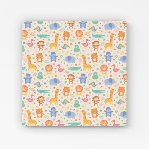 WRT Ltd Cute Pastel Jungle Animals Canvas - Extra Large 40" x 40" WRT Ltd Cute Pastel Jungle Animals Canvas - Extra Large 40" x 40"