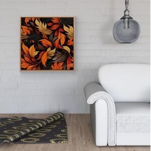 WRT Ltd Autumn Leaves Design Framed Canvas - 40" x 40" - Black WRT Ltd Autumn Leaves Design Framed Canvas - 40" x 40" - Black