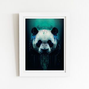 WRT Ltd Panda Face Splashart Dark Background Art Prints - 20" x 30" - Black frame WRT Ltd Panda Face Splashart Dark Background Art Prints - 20" x 30" - Black frame