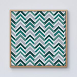 WRT Ltd Retro Vintage Colored Chevron Pattern Framed Canvas - 10" x 10" - Pine WRT Ltd Retro Vintage Colored Chevron Pattern Framed Canvas - 10" x 10" - Pine