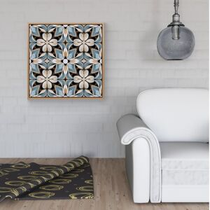 WRT Ltd Beige And Brown Abstract Pattern Framed Canvas - 40" x 40" - White WRT Ltd Beige And Brown Abstract Pattern Framed Canvas - 40" x 40" - White