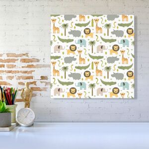 WRT Ltd Cute Safari Animals Canvas - Large 30" x 30" WRT Ltd Cute Safari Animals Canvas - Large 30" x 30"