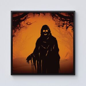 WRT Ltd A Spooky Black And Orange Ghost Framed Canvas - 10" x 10" - Black WRT Ltd A Spooky Black And Orange Ghost Framed Canvas - 10" x 10" - Black