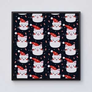 WRT Ltd Cute Cats Wearing Santa Claus Hats Framed Canvas - 10" x 10" - Black WRT Ltd Cute Cats Wearing Santa Claus Hats Framed Canvas - 10" x 10" - Black