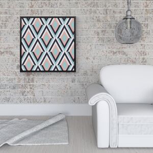 WRT Ltd Zig Zag Abstract Pattern Framed Canvas - 16" x 16" - Black WRT Ltd Zig Zag Abstract Pattern Framed Canvas - 16" x 16" - Black