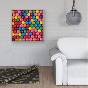 WRT Ltd Brightly Colored Gum Balls Framed Canvas - 30" x 30" - Black WRT Ltd Brightly Colored Gum Balls Framed Canvas - 30" x 30" - Black