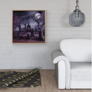 WRT Ltd Witchs Moonlit Cemetery Design Framed Canvas - 40" x 40" - White WRT Ltd Witchs Moonlit Cemetery Design Framed Canvas - 40" x 40" - White