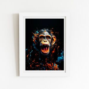WRT Ltd Monkey Face Splashart Art Prints - 16" x 24" - No frame WRT Ltd Monkey Face Splashart Art Prints - 16" x 24" - No frame