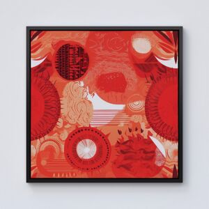 WRT Ltd Abstract Red Sun pattern Framed Canvas - 10" x 10" - Black WRT Ltd Abstract Red Sun pattern Framed Canvas - 10" x 10" - Black