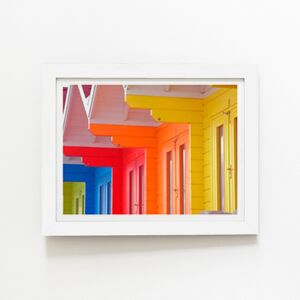 WRT Ltd Beach Huts Art Prints - 12" x 16" - Black frame WRT Ltd Beach Huts Art Prints - 12" x 16" - Black frame