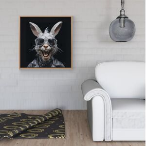 WRT Ltd Funky Rabbit Face Framed Canvas - 30" x 30" - White WRT Ltd Funky Rabbit Face Framed Canvas - 30" x 30" - White