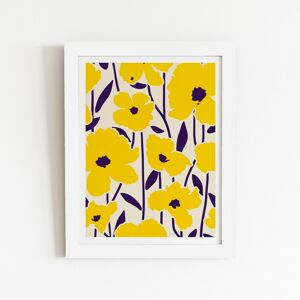 WRT Ltd Vintage Tropical Flowers Art Prints - 20" x 30" - Black frame WRT Ltd Vintage Tropical Flowers Art Prints - 20" x 30" - Black frame