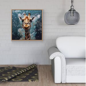 WRT Ltd Splashart Giraffe Face Framed Canvas - 30" x 30" - White WRT Ltd Splashart Giraffe Face Framed Canvas - 30" x 30" - White