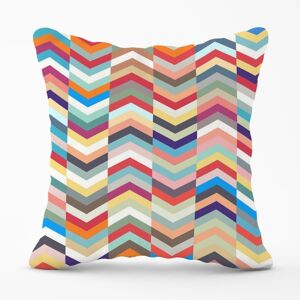 WRT Ltd Geometric Multi Colored Chevron Pattern Outdoor Cushion - 45cm x 45cm WRT Ltd Geometric Multi Colored Chevron Pattern Outdoor Cushion - 45cm x 45cm