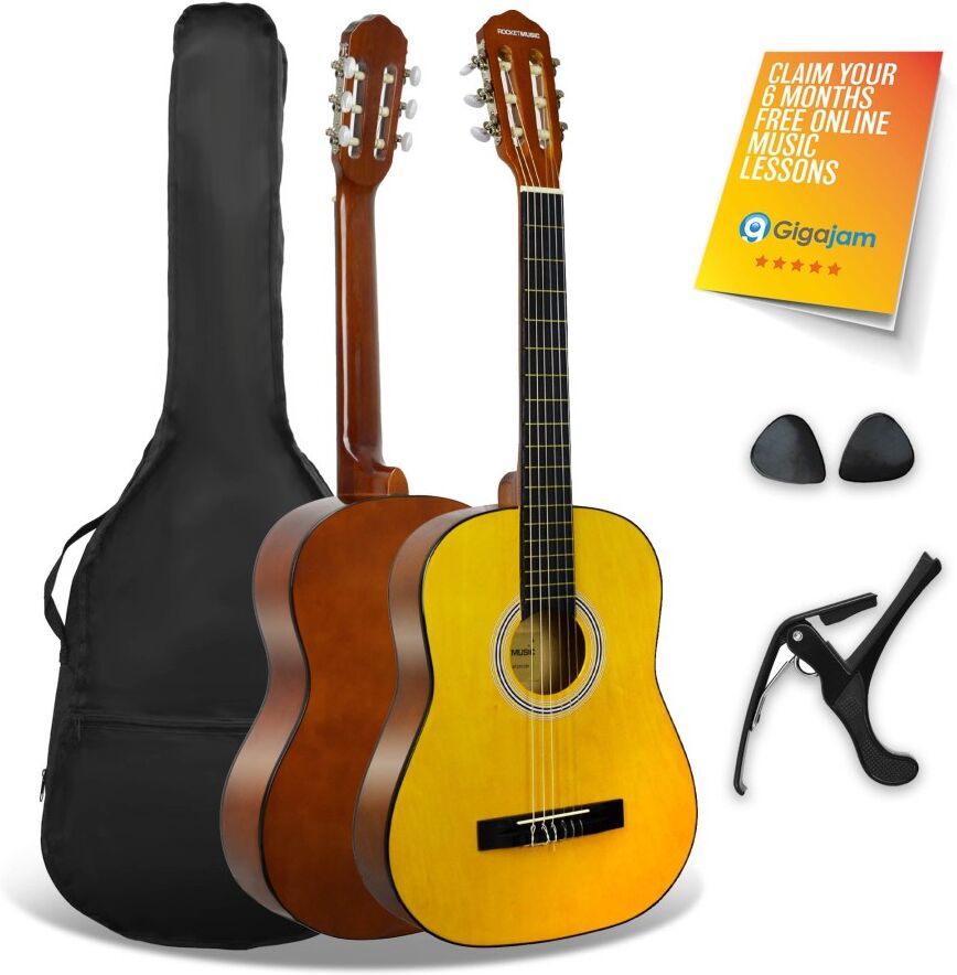 NORMANS (BURTON UPON TRENT) LIMITED XF 3/4 Size Classical Guitar Pack - Natural