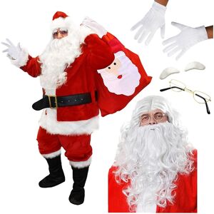 I Love Fancy Dress 12 Piece Deluxe Santa Costume Set - 3XL - With Bell
