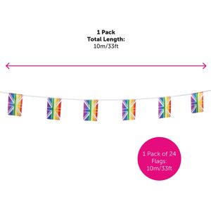 I Love Fancy Dress UK Pride Flag Bunting – Perfect for Pride Celebrations Multiple Pack Sizes Available - Pack of 1