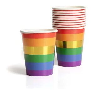 I Love Fancy Dress Rainbow Partyware – Perfect for Parties & Events - 10 Cups