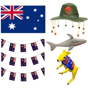 I Love Fancy Dress Australia Party Pack for Themed Celebrations