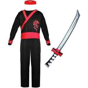 I Love Fancy Dress Childs Ninja Costume with Inflatable Swords - Large