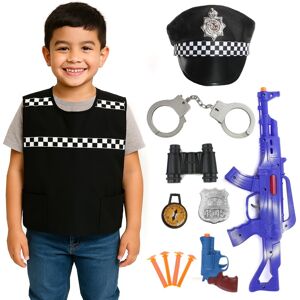 I Love Fancy Dress Kids Police Officer Costume – 12 Pcs - Medium