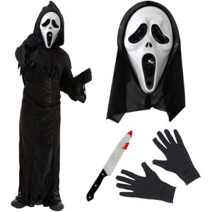I Love Fancy Dress Child's Screamer Costume - Reaper Costume, Mask, Knife Prop & Gloves - Medium