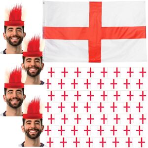 I Love Fancy Dress England Supporters Pack - Headbands, Bunting & Flag Cape - Pack of 1