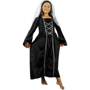 I Love Fancy Dress Black Tudor Princess Costume - Medium