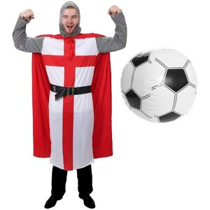 I Love Fancy Dress St Georges Day Knights Costume With Football - Medium