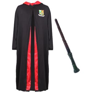 I Love Fancy Dress Child’s School Wizard Costume - Wand - XLarge