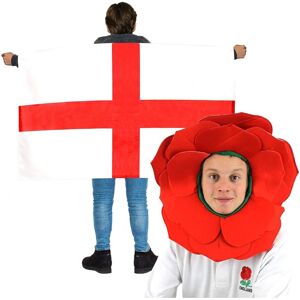 I Love Fancy Dress St George's Day Set - Rose Hat and Flag Cape - Pack of 12
