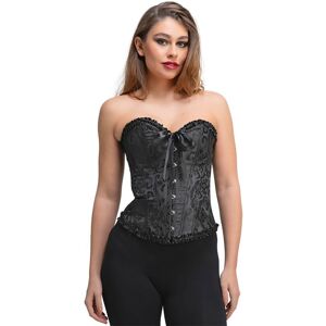 XS-Stock.com Ltd Deluxe Costume Corset Satin Lace Burlesque 80s Gothic Fancy Dress - Black - L XS-Stock.com Ltd Deluxe Costume Corset Satin Lace Burlesque 80s Gothic Fancy Dress - Black - L