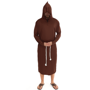 I Love Fancy Dress Adults Brown Medieval Monk Costume - Large I Love Fancy Dress Adults Brown Medieval Monk Costume - Large