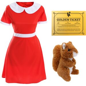 I Love Fancy Dress Ladies Veruca Salt Costume – Classic Look - Large - Dress, Ticket & Squirrel I Love Fancy Dress Ladies Veruca Salt Costume – Classic Look - Large - Dress, Ticket & Squirrel