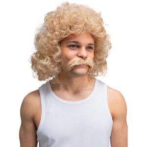 Why Not Shop UK Ltd Dirty Blonde Perm Wig And Moustache Set For Men Fancy Dress Accessory Why Not Shop UK Ltd Dirty Blonde Perm Wig And Moustache Set For Men Fancy Dress Accessory