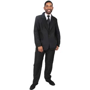 I Love Fancy Dress Adults Black Suit Costume - Large I Love Fancy Dress Adults Black Suit Costume - Large