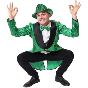 I Love Fancy Dress Adults Irish Leprechaun Sequin Costume with Sequin Trilby Hat - M I Love Fancy Dress Adults Irish Leprechaun Sequin Costume with Sequin Trilby Hat - M