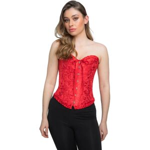 XS-Stock.com Ltd Deluxe Costume Corset Satin Lace Burlesque 80s Gothic Fancy Dress - Red - L XS-Stock.com Ltd Deluxe Costume Corset Satin Lace Burlesque 80s Gothic Fancy Dress - Red - L