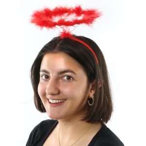 I Love Fancy Dress Marabou Red Devil Halo Headband Accessory - Single I Love Fancy Dress Marabou Red Devil Halo Headband Accessory - Single