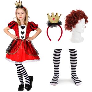 I Love Fancy Dress Girls Queen Of Hearts Fancy Dress Costume - L - Costume & Wig I Love Fancy Dress Girls Queen Of Hearts Fancy Dress Costume - L - Costume & Wig
