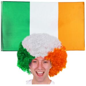 I Love Fancy Dress Ireland 3x5 ft Flag & Ireland Afro Wig I Love Fancy Dress Ireland 3x5 ft Flag & Ireland Afro Wig