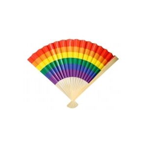 SPARKLES PARTYWARE Rainbow Folding Fan 25.5cm SPARKLES PARTYWARE Rainbow Folding Fan 25.5cm