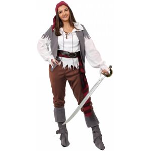 I Love Fancy Dress Womens Pirate Costume with Brown Trousers I Love Fancy Dress Womens Pirate Costume with Brown Trousers