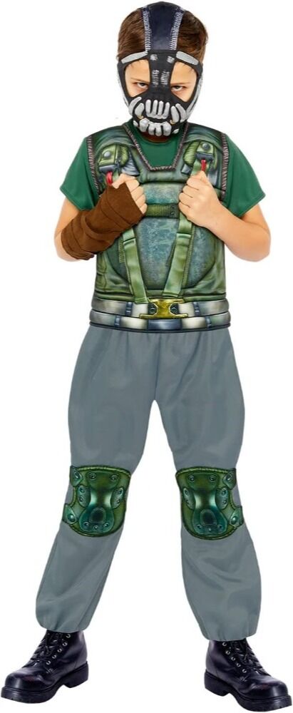 I Love Fancy Dress Kids Bane Costume – Boys Batman Villain Fancy Dress Outfit for Children & Teens Halloween - Age 10 to 12 Years