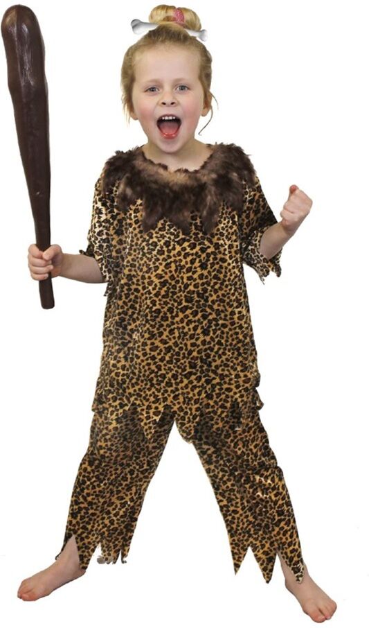 I Love Fancy Dress Girls Cave Dweller Costume Fun & Unique Outfit - XL