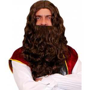 I Love Fancy Dress Curly Wig and Beard Set - Brown I Love Fancy Dress Curly Wig and Beard Set - Brown