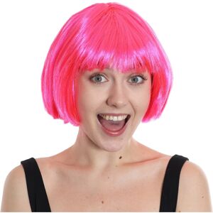 I Love Fancy Dress Hot Pink Bob Wig for Bold Looks - Single I Love Fancy Dress Hot Pink Bob Wig for Bold Looks - Single
