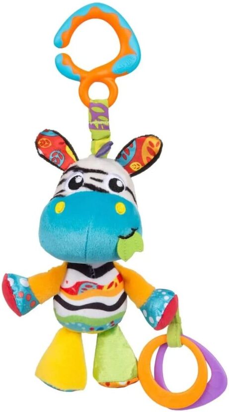 XS-Stock.com Ltd Playgro Munchimals Pram Baby Toy Safari Animal Rattle Teether - Zebra